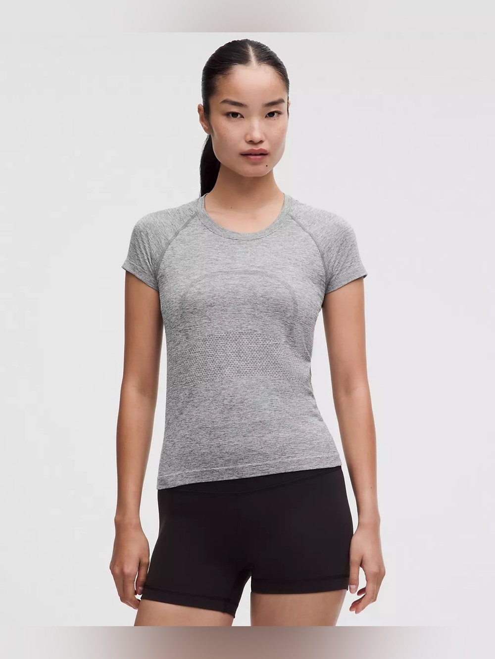 Lululemon Grey Swiftly Tech Short-Sleeve Athletic Shirt